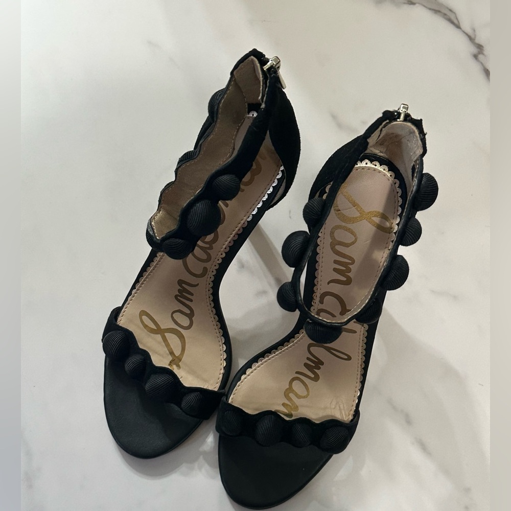Sam Edelman Addison Black Sandal Heels 6 - Picture 2 of 6